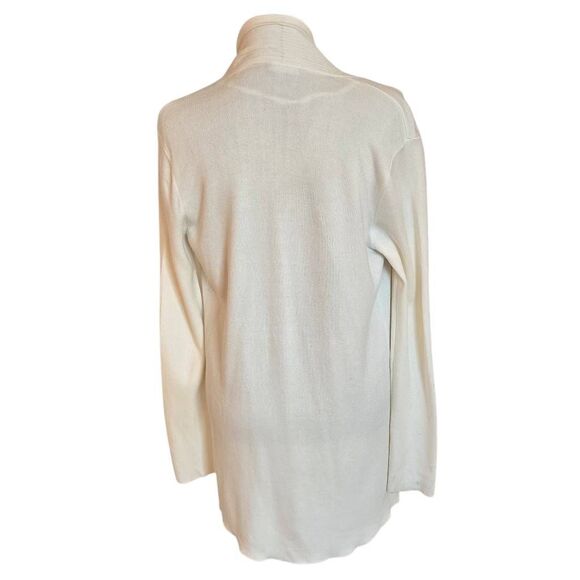 J. McLaughlin Womens Open Front Knitted Cardigan Sweater Off White Small - Picture 3 of 11